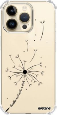 Coque EVETANE Souple iPhone 14 Pro Max Pissenlit Wish Coque EVETANE Souple iPhone 14 Pro Max Pissenlit Wish