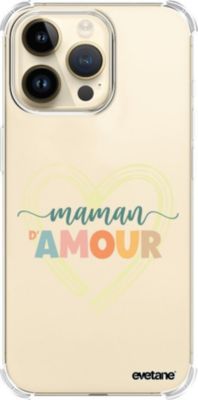 Coque EVETANE Souple iPhone 14 Pro Max Maman d'Amour
