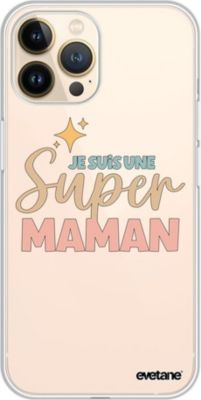 Coque EVETANE 360° iPhone 13 Pro Super Maman Coque EVETANE 360° iPhone 13 Pro Super Maman