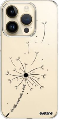 Coque EVETANE 360° iPhone 14 Pro Pissenlit Wish
