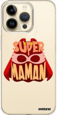 Coque EVETANE 360° iPhone 14 Pro Max Super Maman Coque EVETANE 360° iPhone 14 Pro Max Super Maman