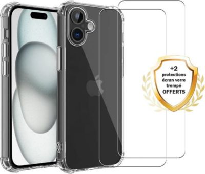 Coque EVETANE iPhone 16 + 2 Vitres Coque EVETANE iPhone 16 + 2 Vitres