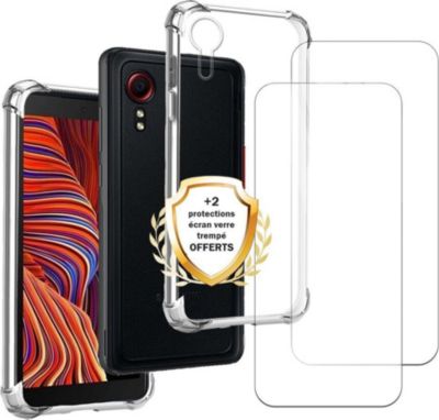 Coque EVETANE Galaxy Xcover 5 + 2 Vitres