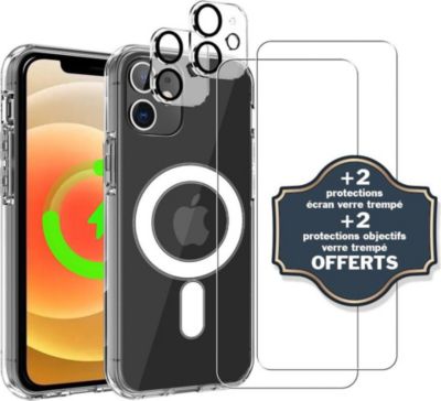 Coque EVETANE Magsafe iPhone 12 + 2 Vitres