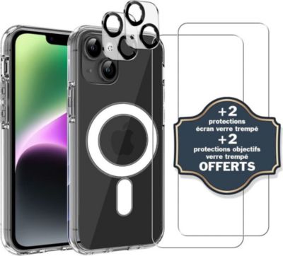 Coque EVETANE Magsafe iPhone 14 + 2 Vitres