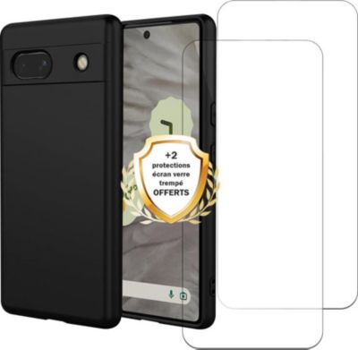 Coque EVETANE Pixel 7A Noir + 2 Vitres Coque EVETANE Pixel 7A Noir + 2 Vitres
