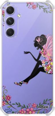 Coque EVETANE Souple Galaxy A54 Fée Fleurale