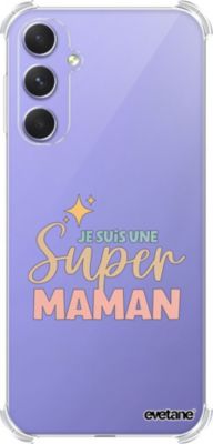 Coque EVETANE Souple Galaxy A54 Super Maman Coque EVETANE Souple Galaxy A54 Super Maman