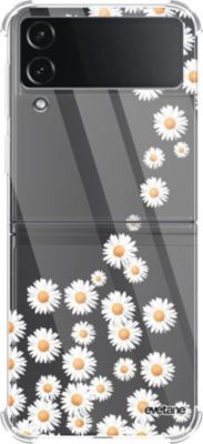 Coque EVETANE Souple Galaxy Z Flip 4 Marguerite