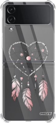 Coque EVETANE Souple Galaxy Z Flip 4 Attrape Coeur
