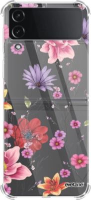 Coque EVETANE Souple Galaxy Z Flip 4 Fleurs Pastel Coque EVETANE Souple Galaxy Z Flip 4 Fleurs Pastel
