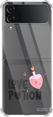 Coque EVETANE Souple Galaxy Z Flip 4 Love Potion