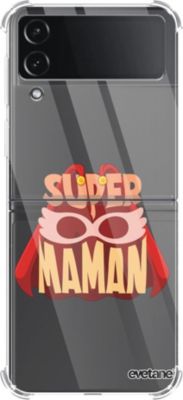 Coque EVETANE Souple Galaxy Z Flip 4 Super Maman Coque EVETANE Souple Galaxy Z Flip 4 Super Maman