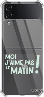 Coque EVETANE Souple Galaxy Z Flip 4 Pas Le Matin
