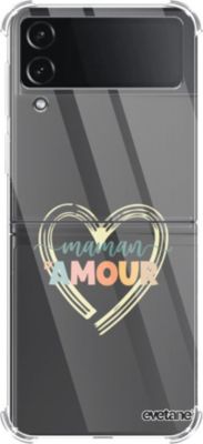Coque EVETANE Souple Galaxy Z Flip 4 Maman d'Amour