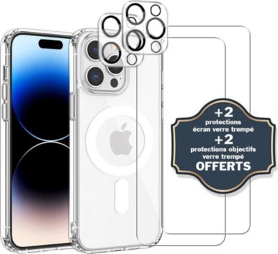 Coque EVETANE Magsafe iPhone 14 Pro + 2 Vitres