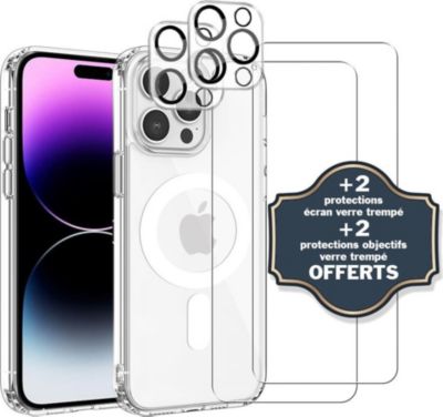 Coque EVETANE Magsafe iPhone 14 Pro Max + 2 Vitres