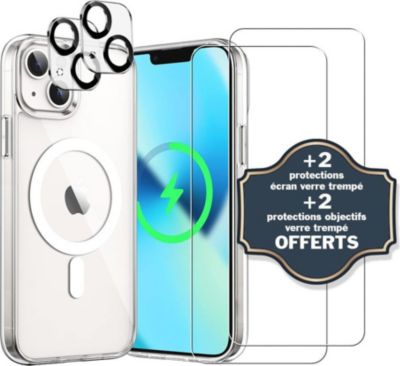 Coque EVETANE Magsafe iPhone 13 Mini + 2 Vitres