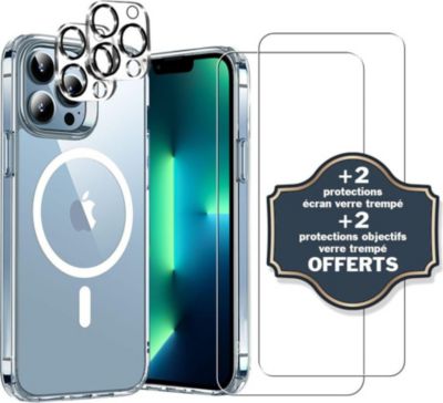 Coque EVETANE Magsafe iPhone 13 Pro Max + 2 Vitres Coque EVETANE Magsafe iPhone 13 Pro Max + 2 Vitres