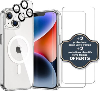 Coque EVETANE Magsafe iPhone 14 Plus + 2 Vitres