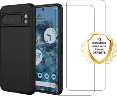 Coque EVETANE Pixel 8 Pro Noir + 2 Vitres