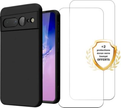 Coque EVETANE Pixel 7 Pro Noir + 2 Vitres Coque EVETANE Pixel 7 Pro Noir + 2 Vitres