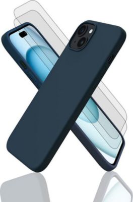 Coque EVETANE iPhone 15 Plus Bleu + 2 Vitres