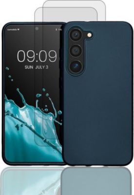 Coque EVETANE Galaxy S23 Plus Bleu + 2 Vitres