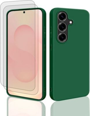 Coque EVETANE Galaxy S25 Vert + 2 Vitres