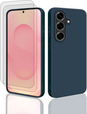 Coque EVETANE Galaxy S25 Bleu + 2 Vitres