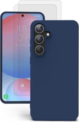 Coque EVETANE Galaxy S24 Fe Bleu + 2 Vitres