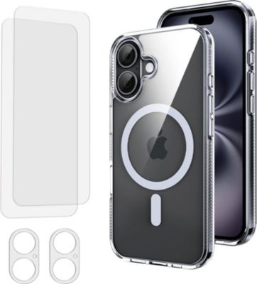 Coque EVETANE Magsafe iPhone 16 + 2 Vitres
