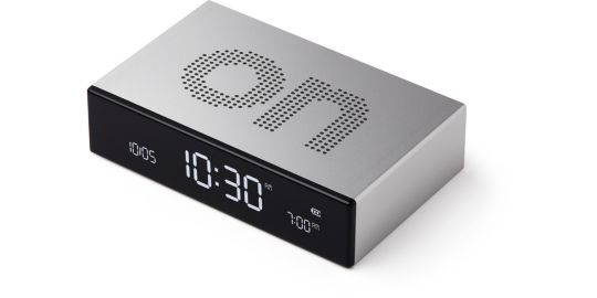 Réveil LEXON Flip Premium Rechargeable Aluminium