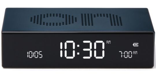 Réveil LEXON Flip Premium Rechargeable Aluminium Bleu