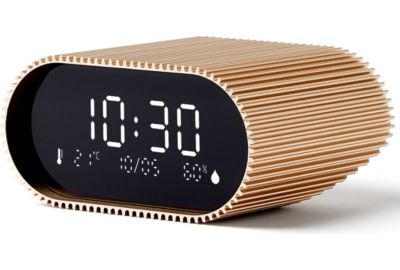 Réveil LEXON Ray Clock Thermomètre et Hygromètre Or