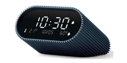 Réveil LEXON Ray Clock Thermomètre et Hygromètre Bleu