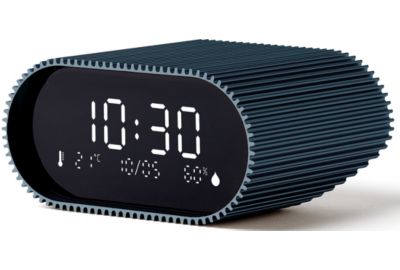 Réveil LEXON Ray Clock Thermomètre et Hygromètre Bleu