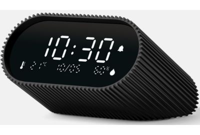 Réveil LEXON Ray Clock Thermomètre et Hygromètre Noir