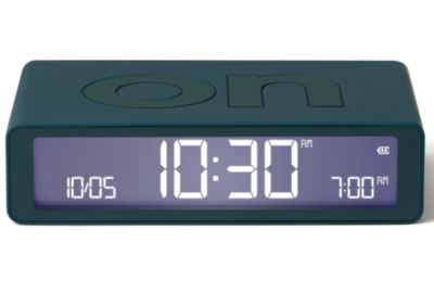 Réveil LEXON Flip Classic Rechargeable en USB-C Bleu