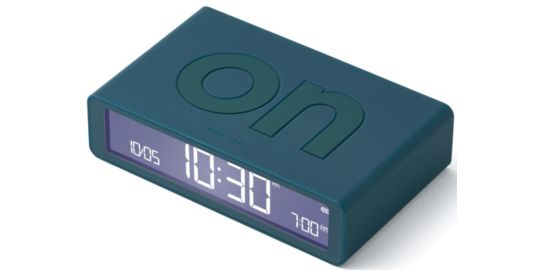 Réveil LEXON Flip Classic Rechargeable en USB-C Bleu