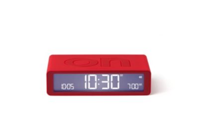 Réveil LEXON Flip Classic Rechargeable en USB-C Rouge