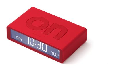 Réveil LEXON Flip Classic Rechargeable en USB-C Rouge