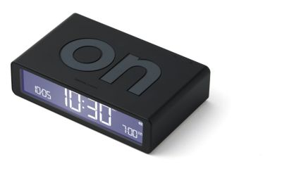 Réveil LEXON Flip Classic Rechargeable en USB-C Noir