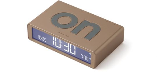 Réveil LEXON Flip Classic Rechargeable en USB-C Or