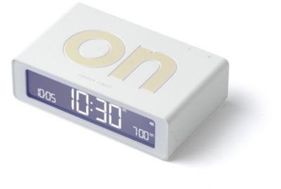 Réveil LEXON Flip Mini de Voyage Rechargeable Blanc