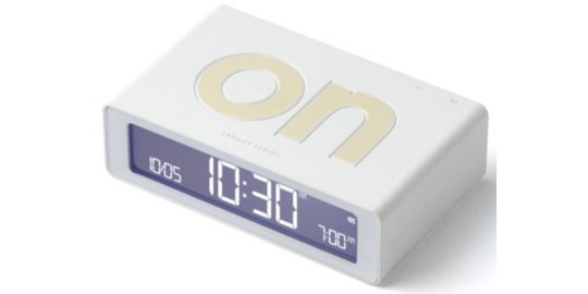 Réveil LEXON Flip Mini de Voyage Rechargeable Blanc