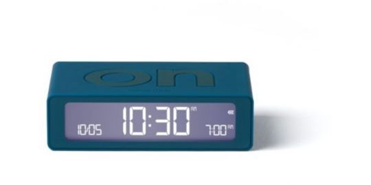 Réveil LEXON Flip Mini de Voyage Rechargeable Bleu