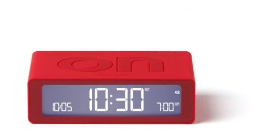 Réveil LEXON Flip Mini de Voyage Rechargeable Rouge