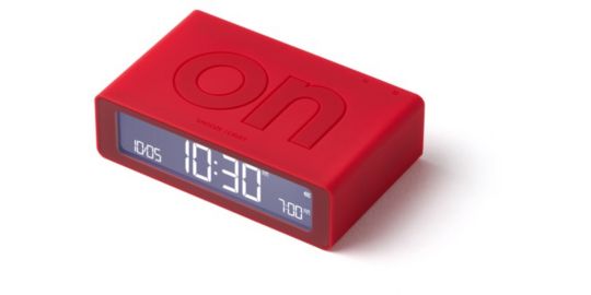 Réveil LEXON Flip Mini de Voyage Rechargeable Rouge