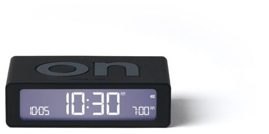Réveil LEXON Flip Mini de Voyage Rechargeable Noir